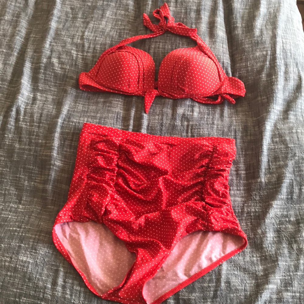 Vintage style bathing suit high waist (XL)